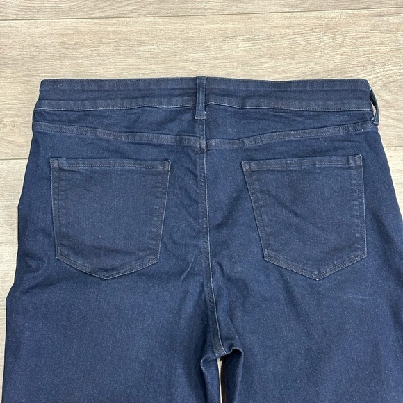 Ladies Nine West 14 Large Crop Ankle Rolled Hem Jeans Skinny Dark Wash Navy Blue - Picture 6 of 10